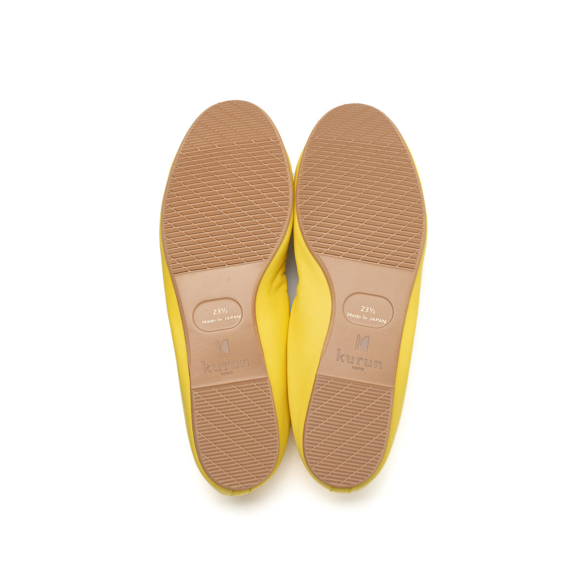 Pauline -Premium Smooth CanaryYellow プレミアムスムース カナリーイエロー(Limited) kurun クルン kuruntokyo 入学式 卒業式 クルントウキョウ 疲れない 痛くない madeinjapan 日本製 本革 バレエシューズ フラットシューズ パンプス kurunTOKYO mdmバレエシューズwaterproof レインシューズ 小さいサイズ 大きいサイズ 26cm 21.5cm 26cm 25.5cm 25cm 22cm