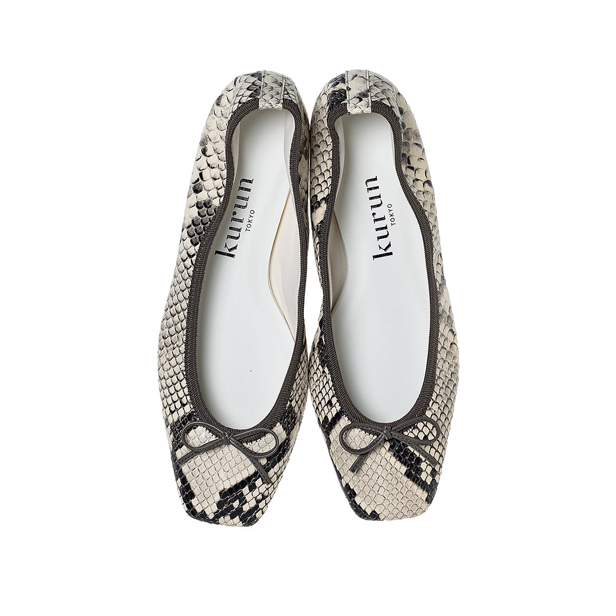 Giselle -Pythonprint Gray パイソンプリント グレー kurun クルン kuruntokyo 入学式 卒業式 クルントウキョウ 疲れない 痛くない madeinjapan 日本製 本革 バレエシューズ フラットシューズ パンプス kurunTOKYO mdmバレエシューズwaterproof レインシューズ 小さいサイズ 大きいサイズ 26cm 21.5cm 26cm 25.5cm 25cm 22cm