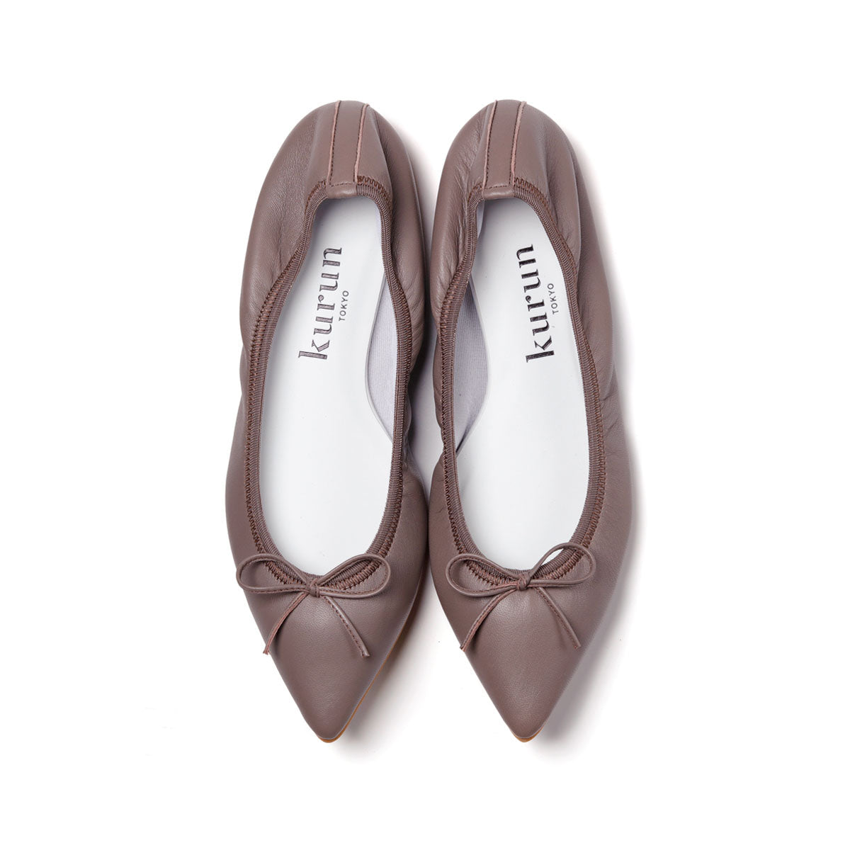 Mathilde -Smooth Grege スムース グレージュ kurun クルン kuruntokyo 入学式 卒業式 クルントウキョウ 疲れない 痛くない madeinjapan 日本製 本革 バレエシューズ フラットシューズ パンプス kurunTOKYO mdmバレエシューズwaterproof レインシューズ 小さいサイズ 大きいサイズ 26cm 21.5cm 26cm 25.5cm 25cm 22cm