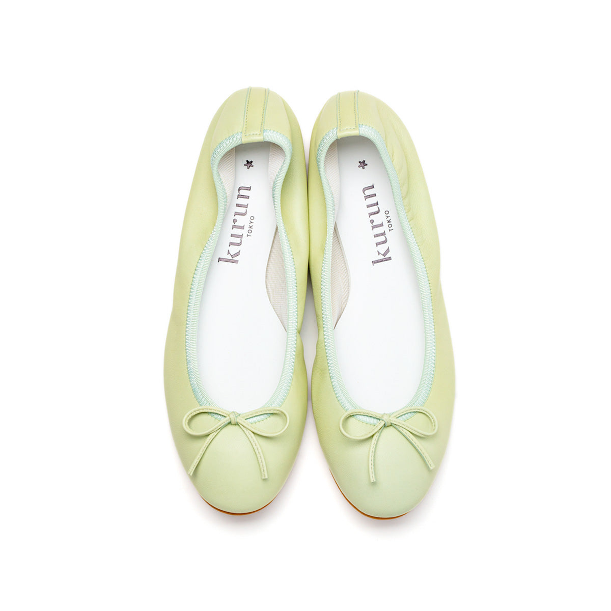 Pauline -Premium Smooth MintGreen プレミアムスムース ミントグリーン(Limited) kurun クルン kuruntokyo 入学式 卒業式 クルントウキョウ 疲れない 痛くない madeinjapan 日本製 本革 バレエシューズ フラットシューズ パンプス kurunTOKYO mdmバレエシューズwaterproof レインシューズ 小さいサイズ 大きいサイズ 26cm 21.5cm 26cm 25.5cm 25cm 22cm