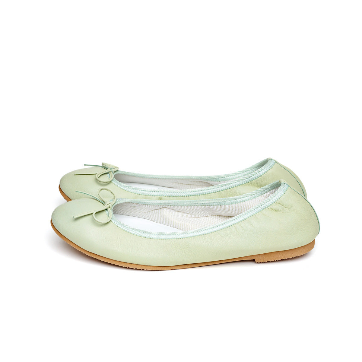 Pauline -Premium Smooth MintGreen プレミアムスムース ミントグリーン(Limited) kurun クルン kuruntokyo 入学式 卒業式 クルントウキョウ 疲れない 痛くない madeinjapan 日本製 本革 バレエシューズ フラットシューズ パンプス kurunTOKYO mdmバレエシューズwaterproof レインシューズ 小さいサイズ 大きいサイズ 26cm 21.5cm 26cm 25.5cm 25cm 22cm