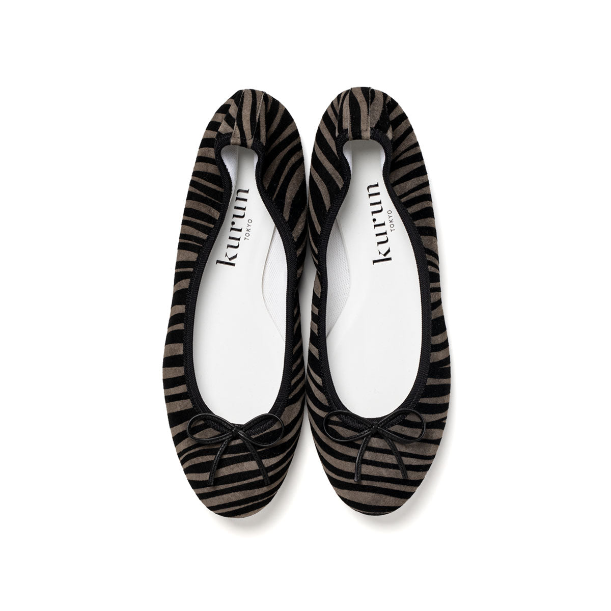 Pauline -ZebraPrint GrayishKhaki ゼブラプリント グレイッシュカーキ kurun クルン kuruntokyo 入学式 卒業式 クルントウキョウ 疲れない 痛くない madeinjapan 日本製 本革 バレエシューズ フラットシューズ パンプス kurunTOKYO mdmバレエシューズwaterproof レインシューズ 小さいサイズ 大きいサイズ 26cm 21.5cm 26cm 25.5cm 25cm 22cm