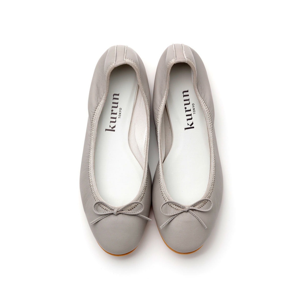 Pauline -Smooth Light gray スムース ライトグレー kurun クルン kuruntokyo 入学式 卒業式 クルントウキョウ 疲れない 痛くない madeinjapan 日本製 本革 バレエシューズ フラットシューズ パンプス kurunTOKYO mdmバレエシューズwaterproof レインシューズ 小さいサイズ 大きいサイズ 26cm 21.5cm 26cm 25.5cm 25cm 22cm