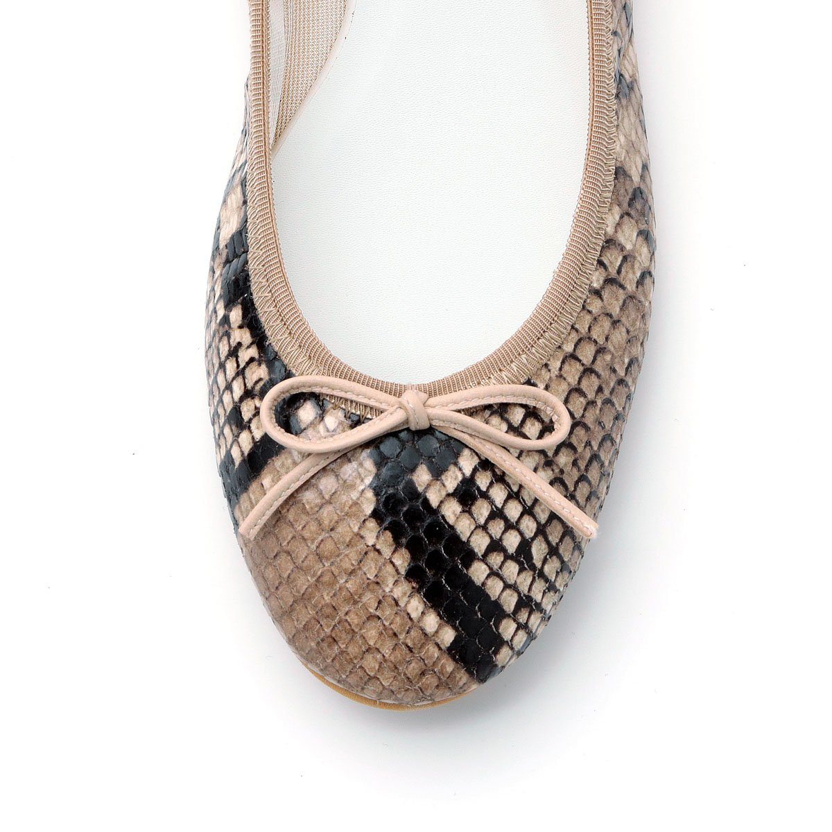 Pauline -PythonPrint Beige パイソンプリント ベージュ kurun クルン kuruntokyo 入学式 卒業式 クルントウキョウ 疲れない 痛くない madeinjapan 日本製 本革 バレエシューズ フラットシューズ パンプス kurunTOKYO mdmバレエシューズwaterproof レインシューズ 小さいサイズ 大きいサイズ 26cm 21.5cm 26cm 25.5cm 25cm 22cm