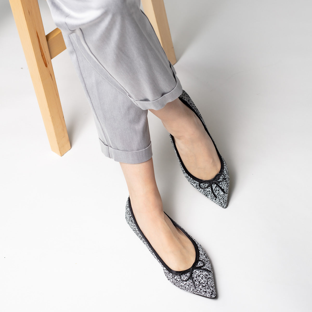 Mathilde -MixGlitter Black×White ミックスグリッター ブラック×ホワイト kurun クルン kuruntokyo 入学式 卒業式 クルントウキョウ 疲れない 痛くない madeinjapan 日本製 本革 バレエシューズ フラットシューズ パンプス kurunTOKYO mdmバレエシューズwaterproof レインシューズ 小さいサイズ 大きいサイズ 26cm 21.5cm 26cm 25.5cm 25cm 22cm