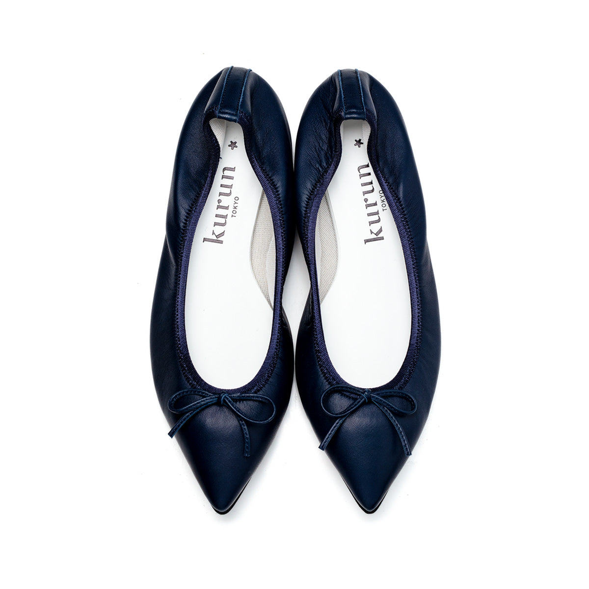 Mathilde -Premium Smooth Navy プレミアムスムース ネイビー(Limited) kurun クルン kuruntokyo 入学式 卒業式 クルントウキョウ 疲れない 痛くない madeinjapan 日本製 本革 バレエシューズ フラットシューズ パンプス kurunTOKYO mdmバレエシューズwaterproof レインシューズ 小さいサイズ 大きいサイズ 26cm 21.5cm 26cm 25.5cm 25cm 22cm