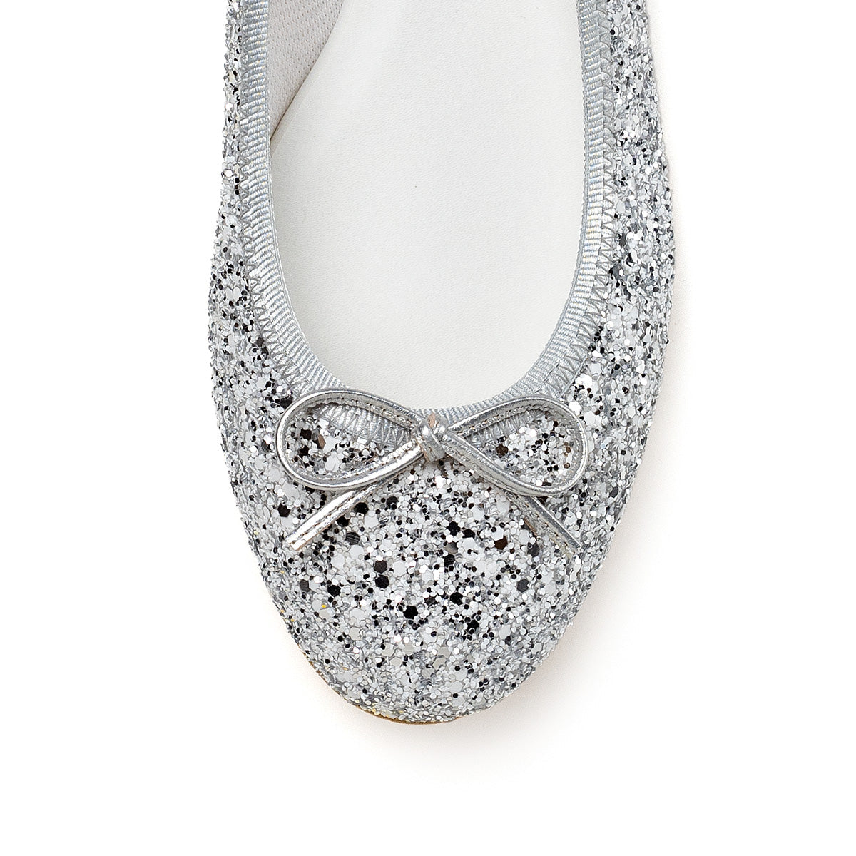 Pauline -MixGlitter Silver×White ミックスグリッター シルバー×ホワイト kurun クルン kuruntokyo 入学式 卒業式 クルントウキョウ 疲れない 痛くない madeinjapan 日本製 本革 バレエシューズ フラットシューズ パンプス kurunTOKYO mdmバレエシューズwaterproof レインシューズ 小さいサイズ 大きいサイズ 26cm 21.5cm 26cm 25.5cm 25cm 22cm