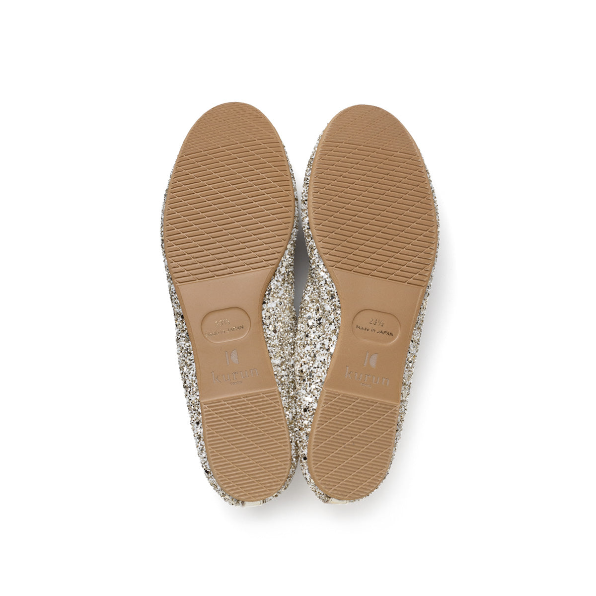 Pauline -MixGlitter Champagne×White ミックスグリッター シャンパン×ホワイト kurun クルン kuruntokyo 入学式 卒業式 クルントウキョウ 疲れない 痛くない madeinjapan 日本製 本革 バレエシューズ フラットシューズ パンプス kurunTOKYO mdmバレエシューズwaterproof レインシューズ 小さいサイズ 大きいサイズ 26cm 21.5cm 26cm 25.5cm 25cm 22cm