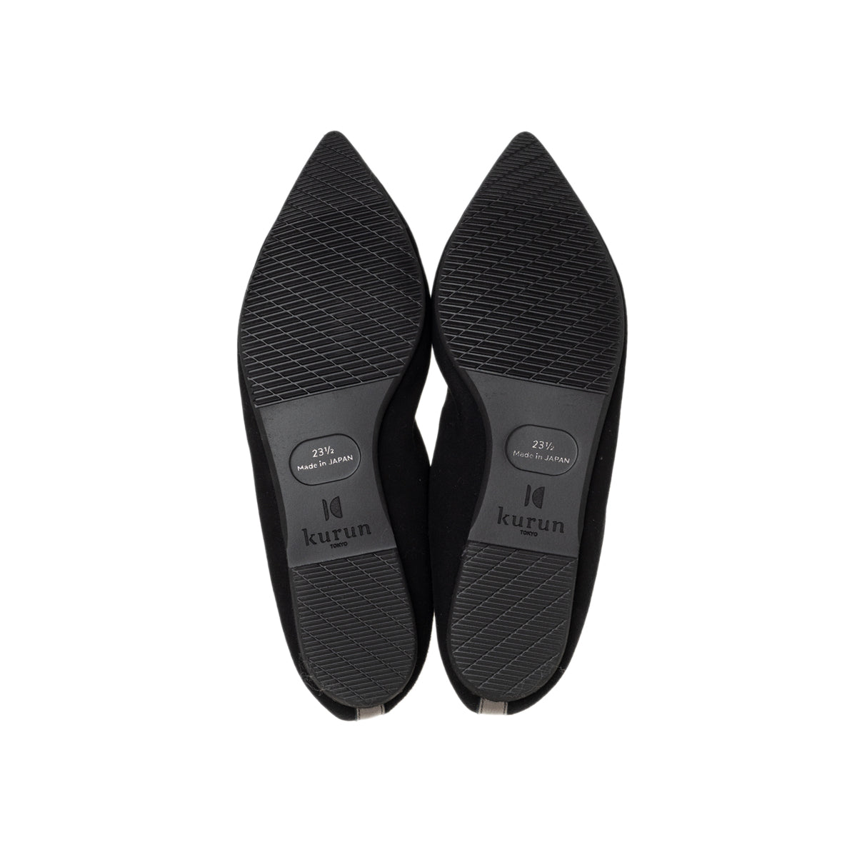 Mathilde -Waterproof Suede Black×Gray ウォータープルーフスエード ブラック×グレー kurun クルン kuruntokyo 入学式 卒業式 クルントウキョウ 疲れない 痛くない madeinjapan 日本製 本革 バレエシューズ フラットシューズ パンプス kurunTOKYO mdmバレエシューズwaterproof レインシューズ 小さいサイズ 大きいサイズ 26cm 21.5cm 26cm 25.5cm 25cm 22cm