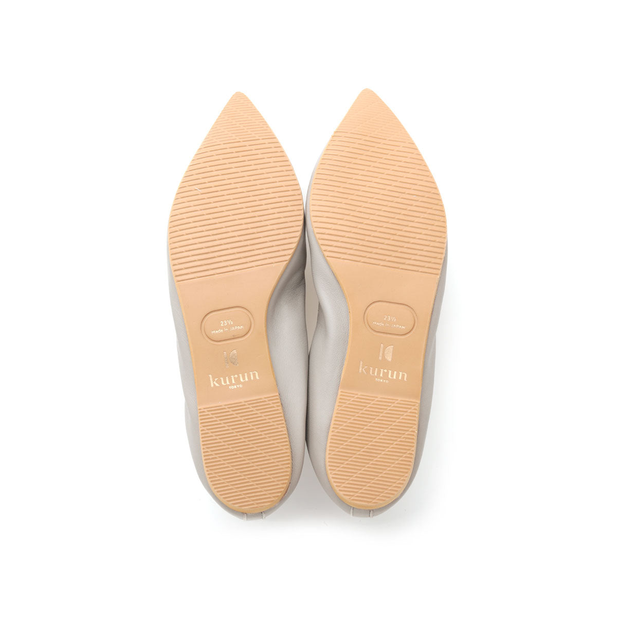 Mathilde -Smooth Lightgray スムース ライトグレー kurun クルン kuruntokyo 入学式 卒業式 クルントウキョウ 疲れない 痛くない madeinjapan 日本製 本革 バレエシューズ フラットシューズ パンプス kurunTOKYO mdmバレエシューズwaterproof レインシューズ 小さいサイズ 大きいサイズ 26cm 21.5cm 26cm 25.5cm 25cm 22cm