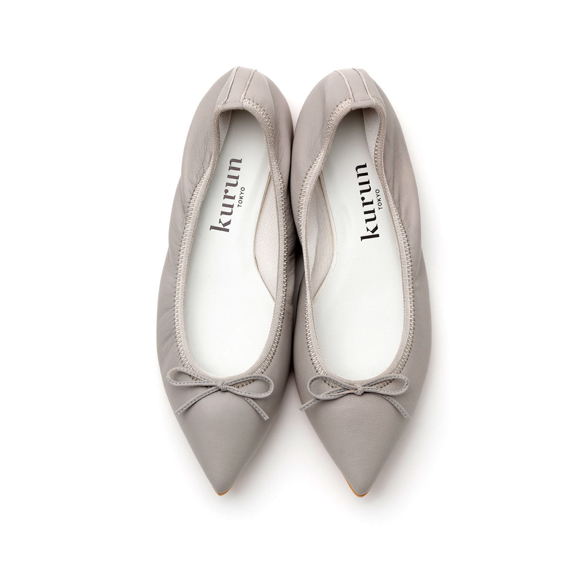 Mathilde -Smooth Lightgray スムース ライトグレー kurun クルン kuruntokyo 入学式 卒業式 クルントウキョウ 疲れない 痛くない madeinjapan 日本製 本革 バレエシューズ フラットシューズ パンプス kurunTOKYO mdmバレエシューズwaterproof レインシューズ 小さいサイズ 大きいサイズ 26cm 21.5cm 26cm 25.5cm 25cm 22cm