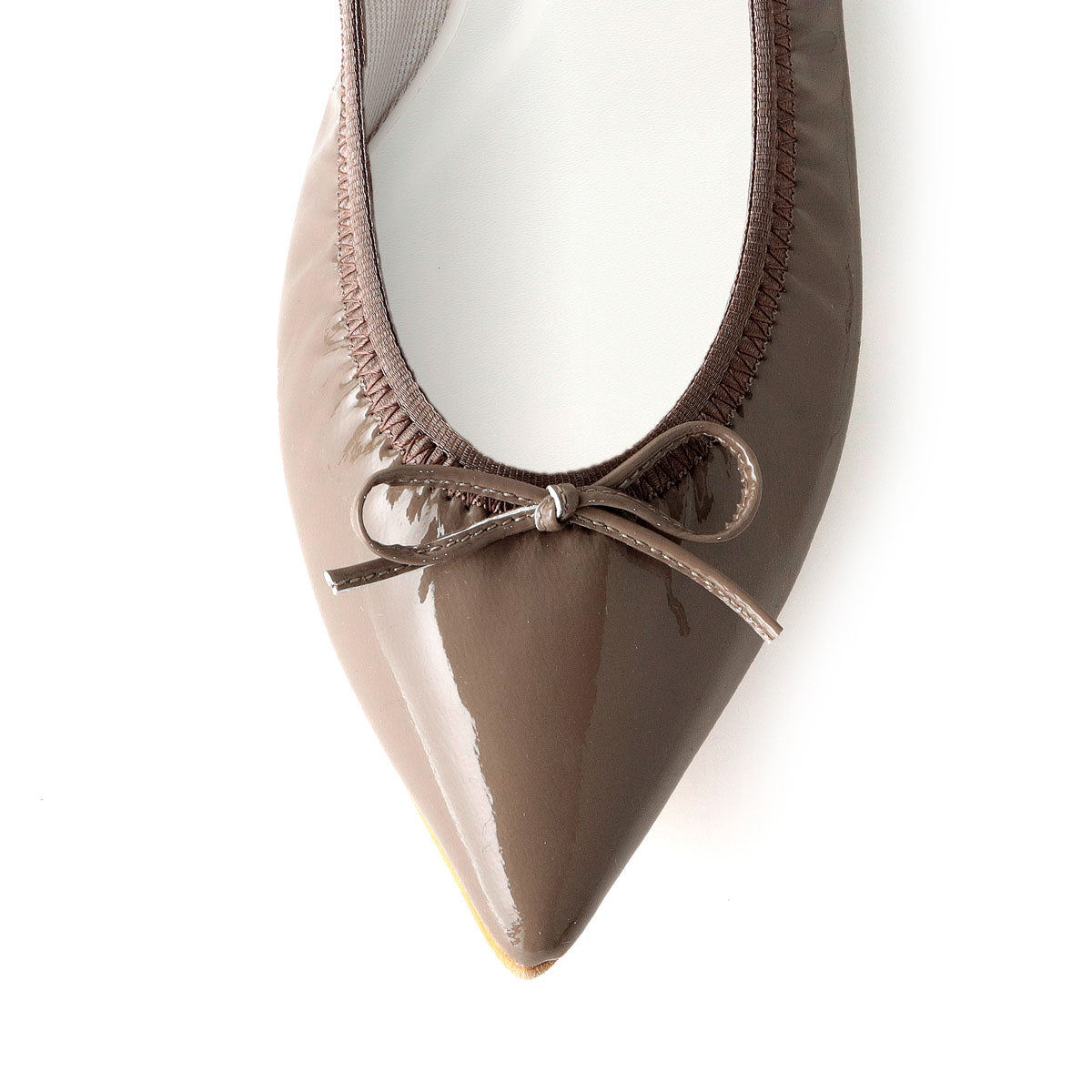 Mathilde -Enamel Taupe エナメル トープ kurun クルン kuruntokyo 入学式 卒業式 クルントウキョウ 疲れない 痛くない madeinjapan 日本製 本革 バレエシューズ フラットシューズ パンプス kurunTOKYO mdmバレエシューズwaterproof レインシューズ 小さいサイズ 大きいサイズ 26cm 21.5cm 26cm 25.5cm 25cm 22cm