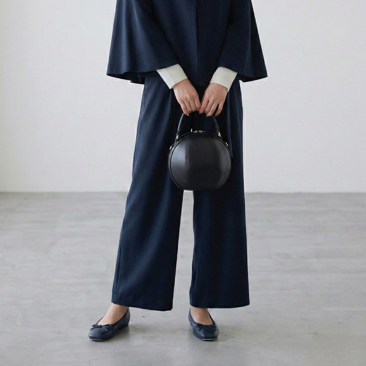 Giselle -Waterproof smooth navy ウォータープルーフスムース ネイビー kurun クルン kuruntokyo 入学式 卒業式 クルントウキョウ 疲れない 痛くない madeinjapan 日本製 本革 バレエシューズ フラットシューズ パンプス kurunTOKYO mdmバレエシューズwaterproof レインシューズ 小さいサイズ 大きいサイズ 26cm 21.5cm 26cm 25.5cm 25cm 22cm