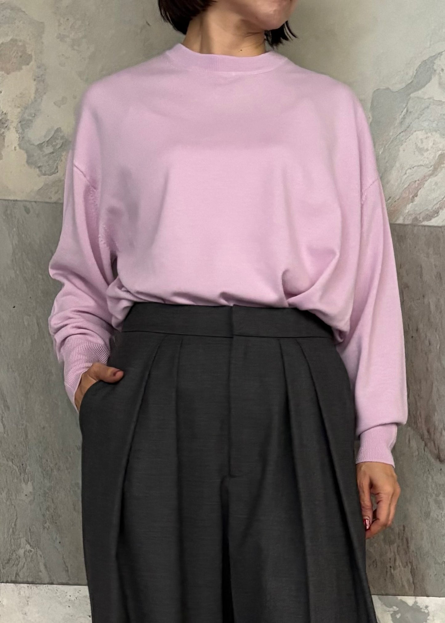 SACRA/EX.FINE MERINO CREW-N TOP