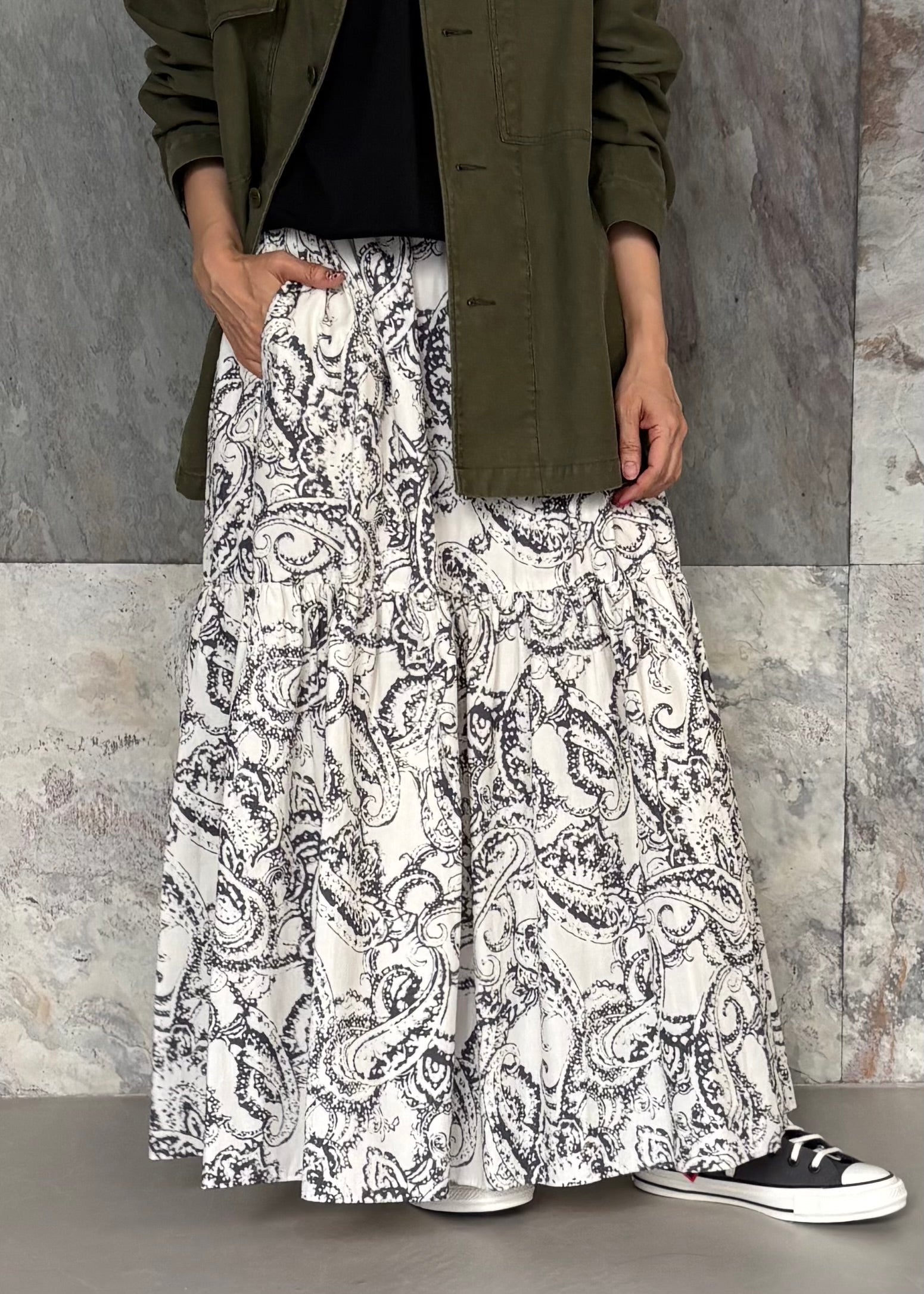 SACRA/BLURRED PAISLEY SKIRT – SPITIFARO