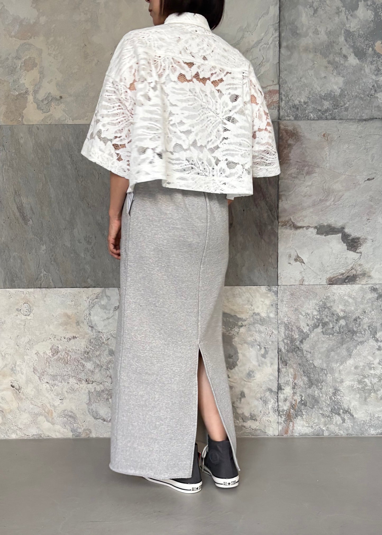 SACRA/LEAF RASCHAL LACE CROPPED SHIRT