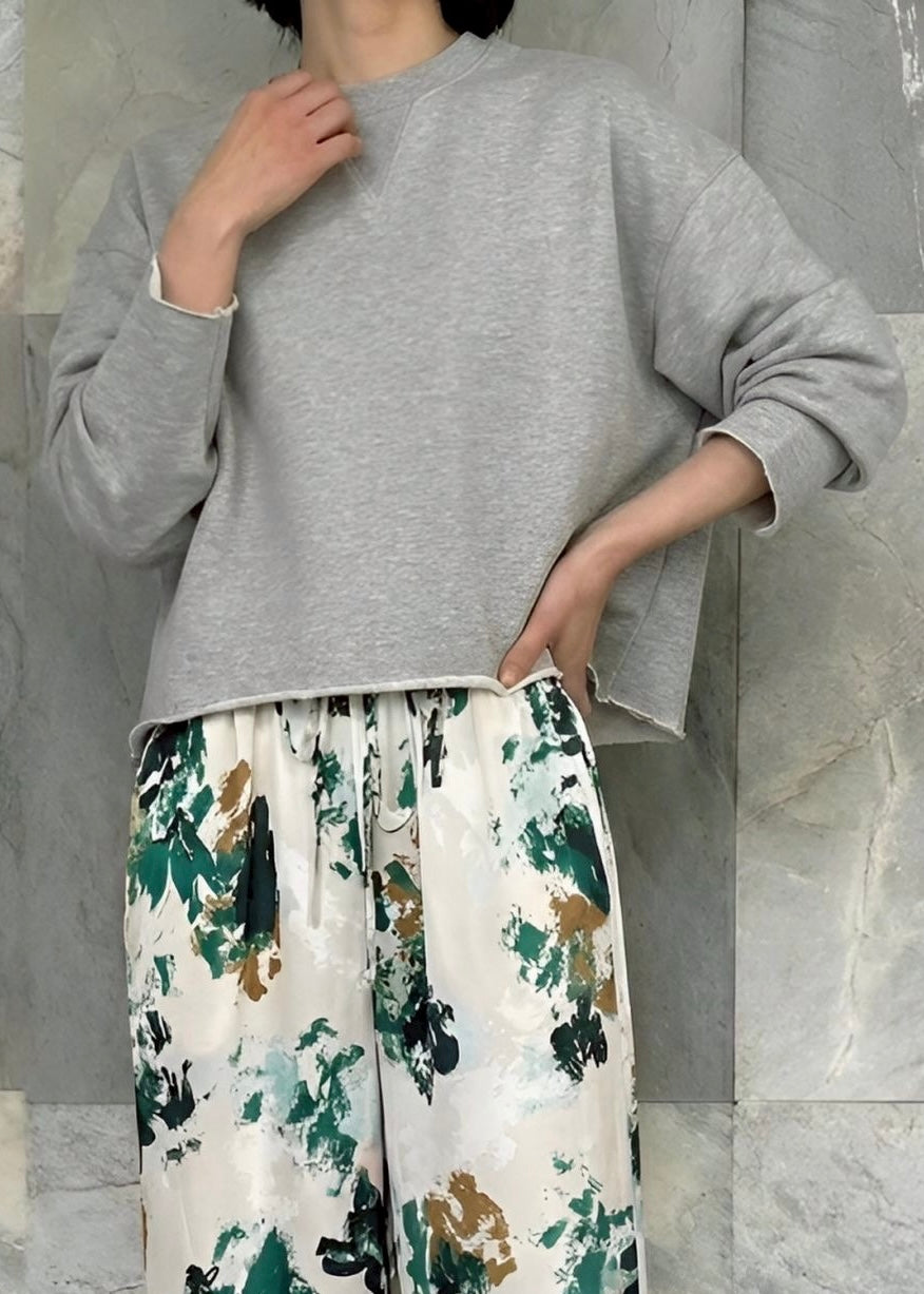 SACRA/EXTRA FINE FLEECE CROPPED TOP – SPITIFARO