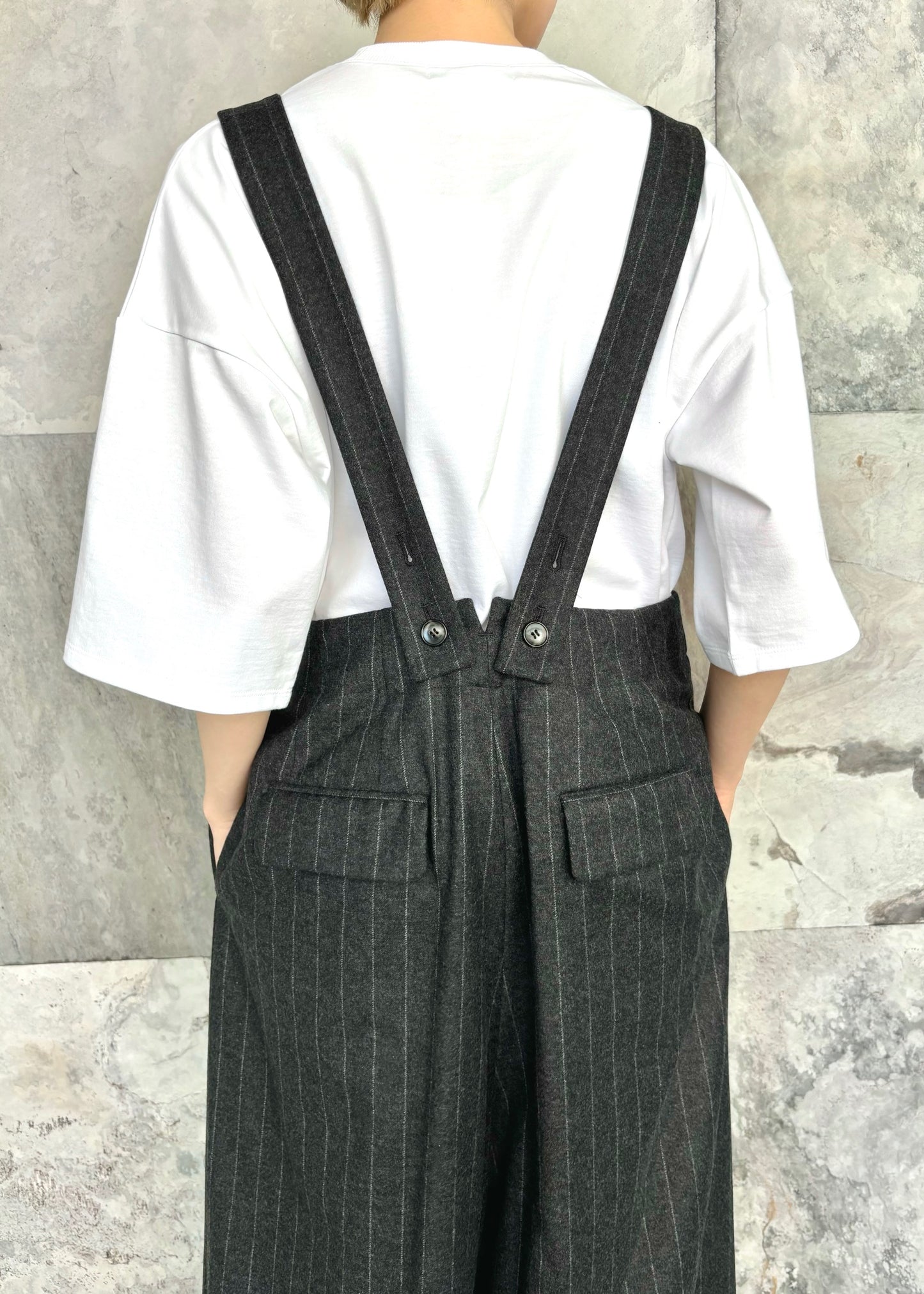 SACRA /CASHMERE FLANO STRIPE SALOPETTE