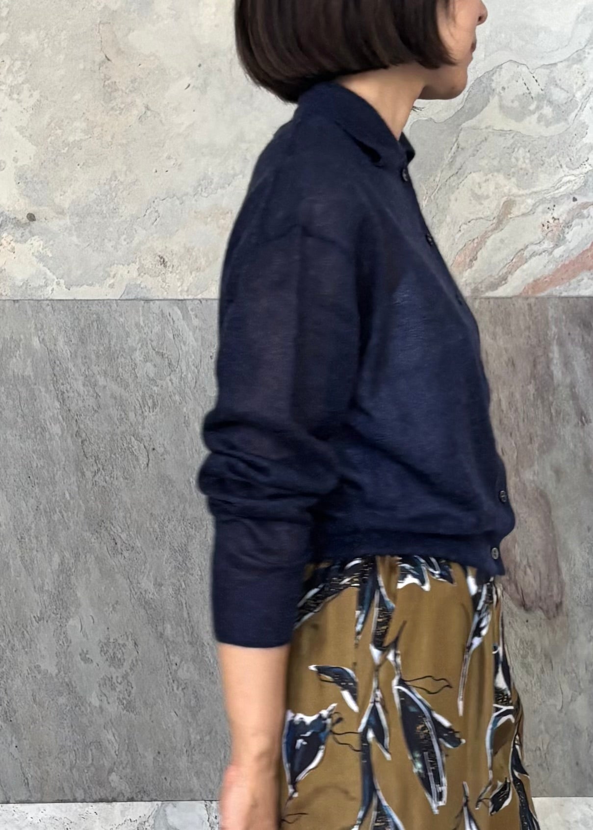 SACRA EX.FINE MOHAIR POLO CARDIGAN