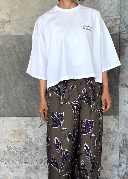 SACRA  EX.FINE FLEECE CROPPED LOGO TOP