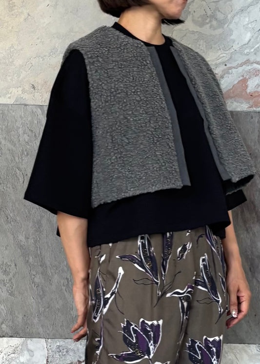 SACRA/POODLE FUR SHORT GILET