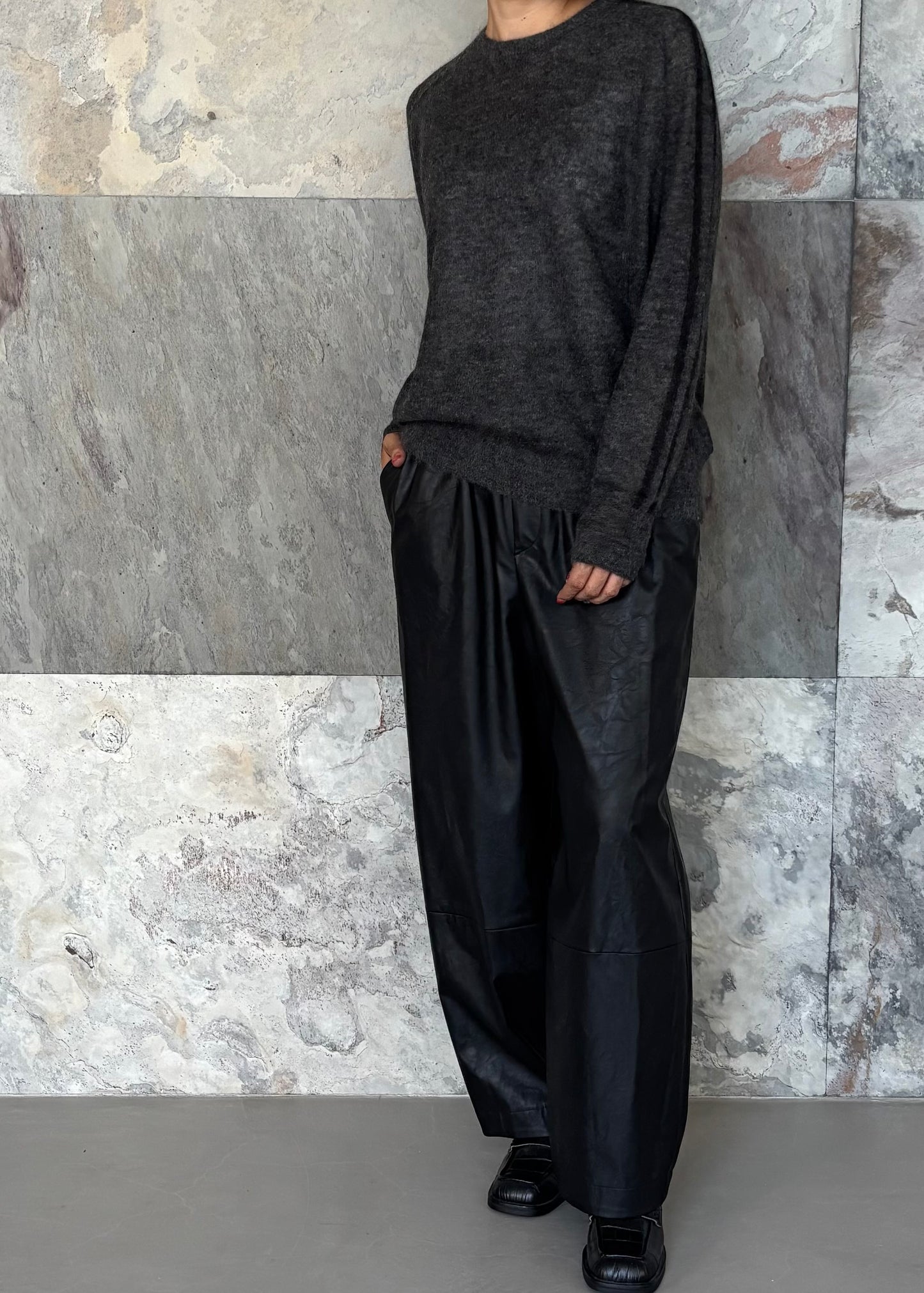 SACRA SYNTHETIC LEATHER PANTS