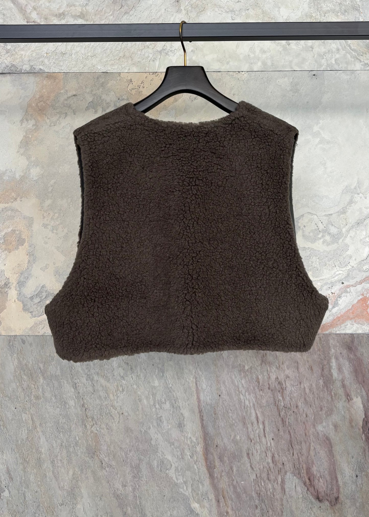 SACRA POODLE FUR SHORT GILET
