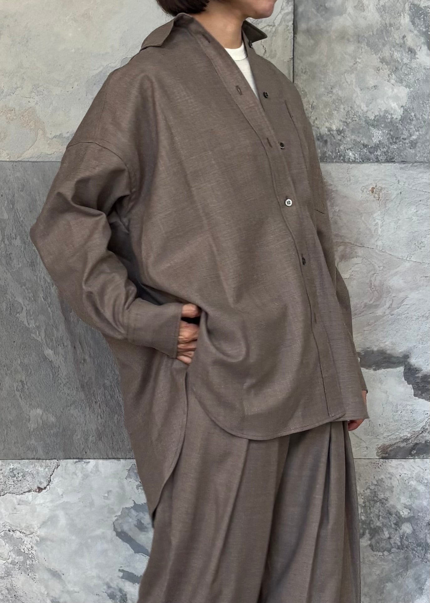 SACRA H.COUNT WORSTED SERGE SHIRT