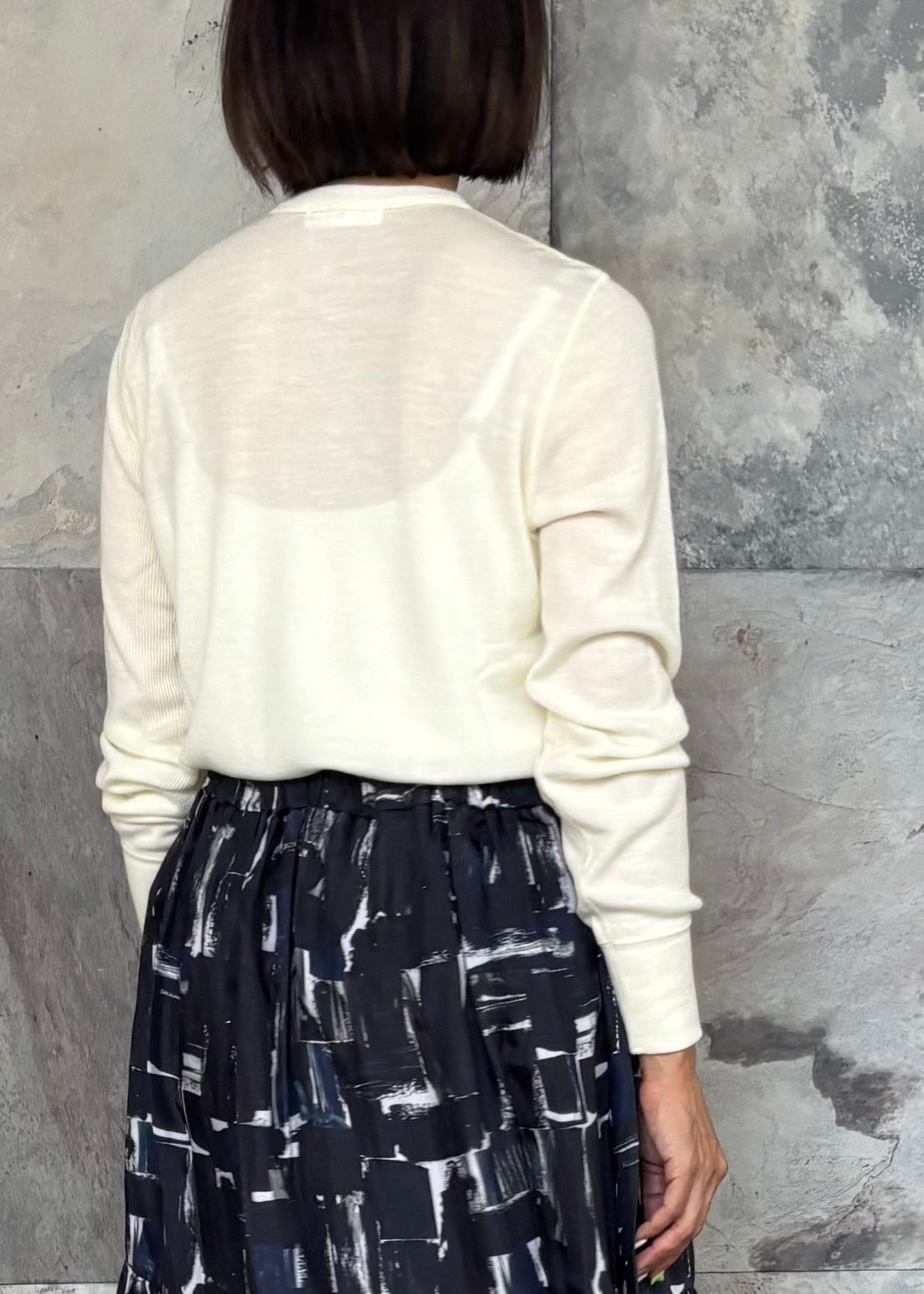 SACRA/EX.FINE MERINO RIB JSY TOP