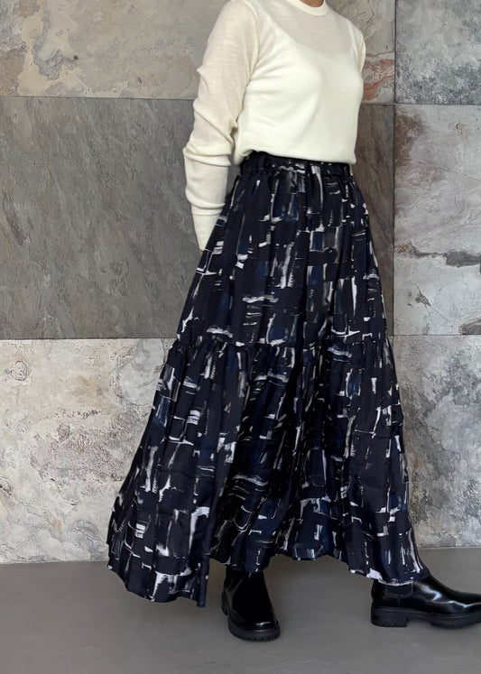 SACRA/BRUSH PAINTING SKIRT