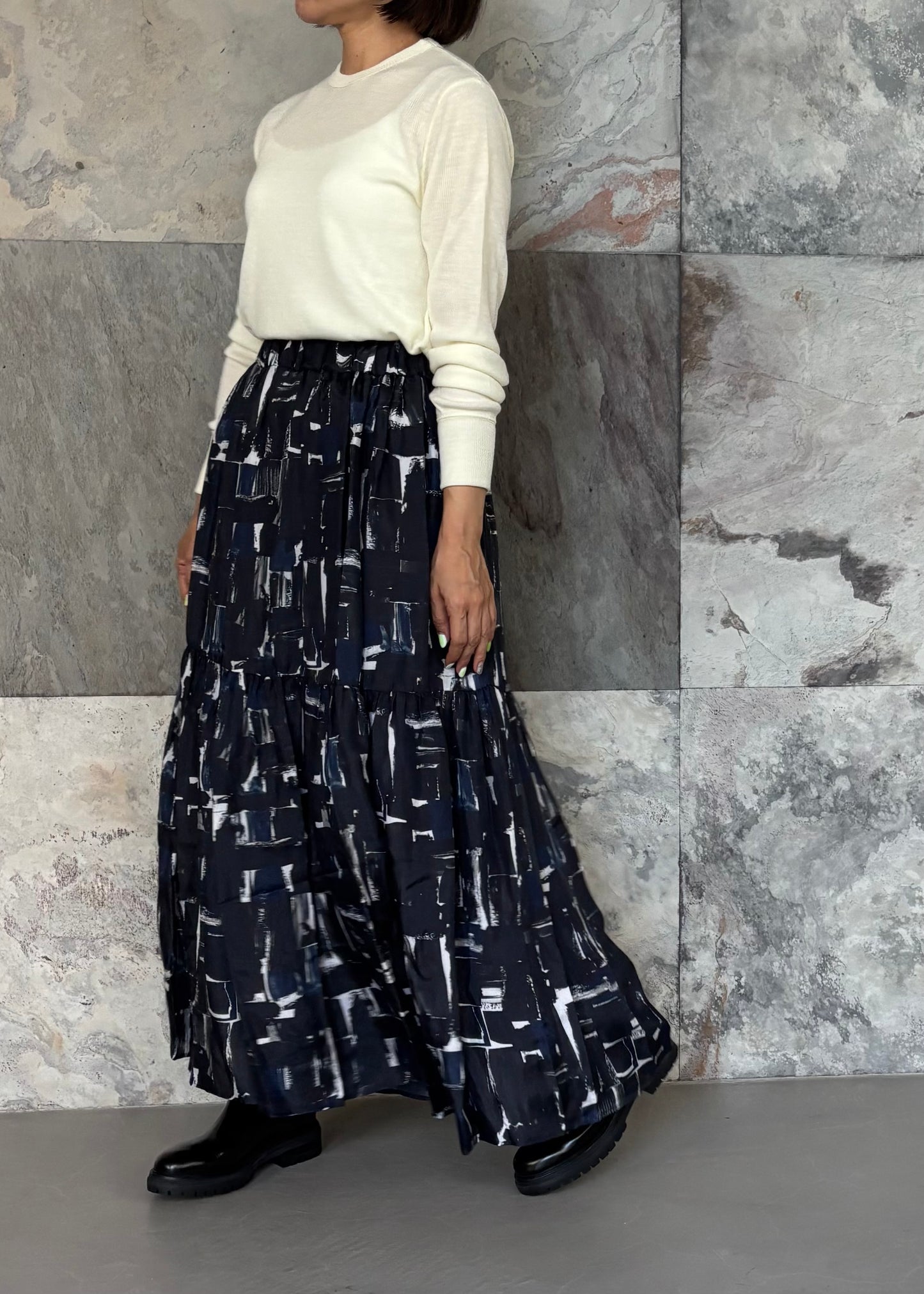 SACRA BRUSH PAINTING SKIRT