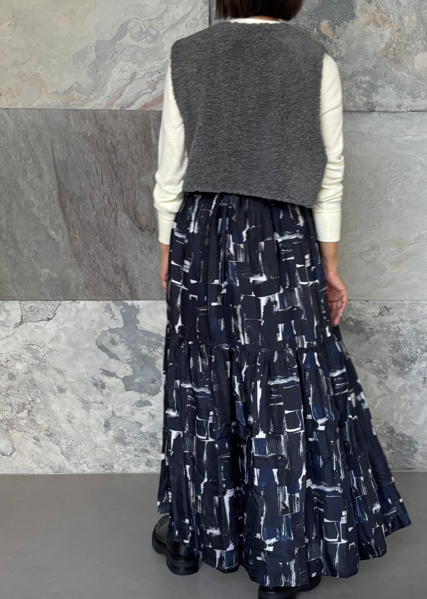 SACRA BRUSH PAINTING SKIRT