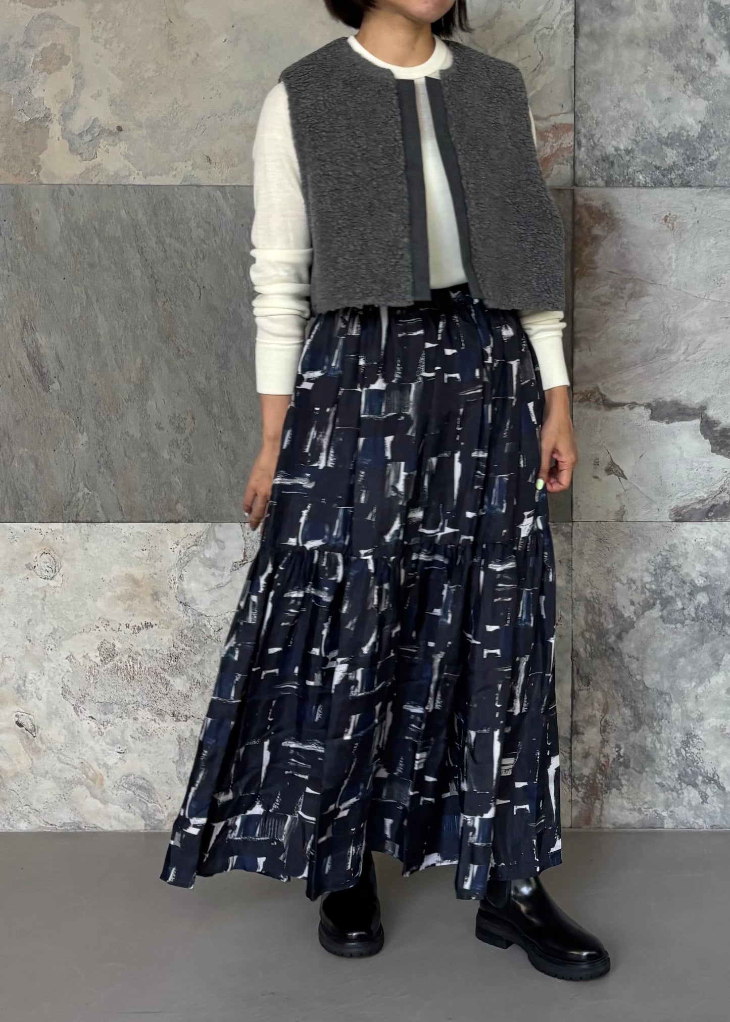 SACRA BRUSH PAINTING SKIRT