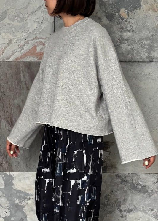 SACRA/PREMIUM FLEECE CROPPED TOP