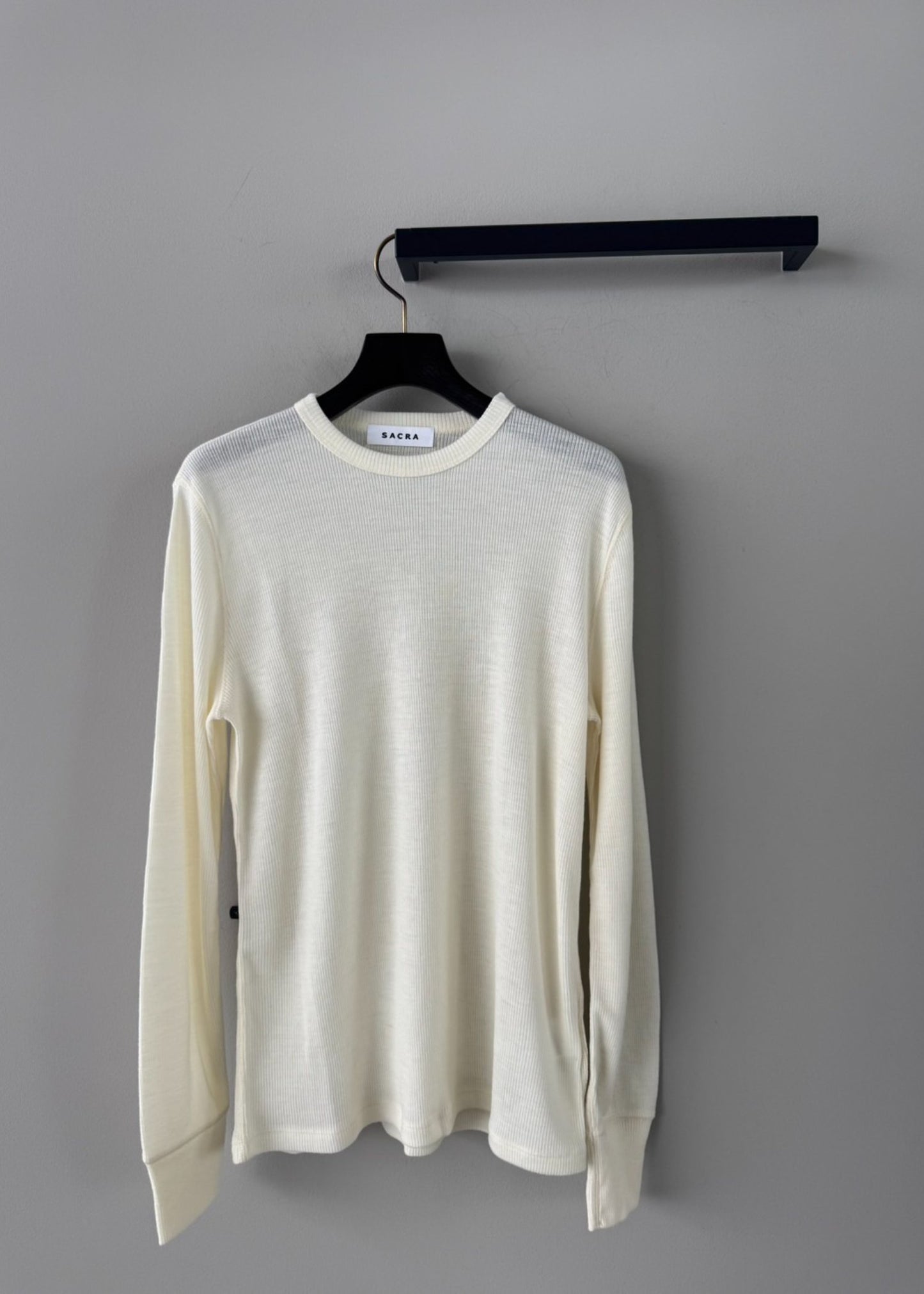 SACRA/EX.FINE MERINO RIB JSY TOP