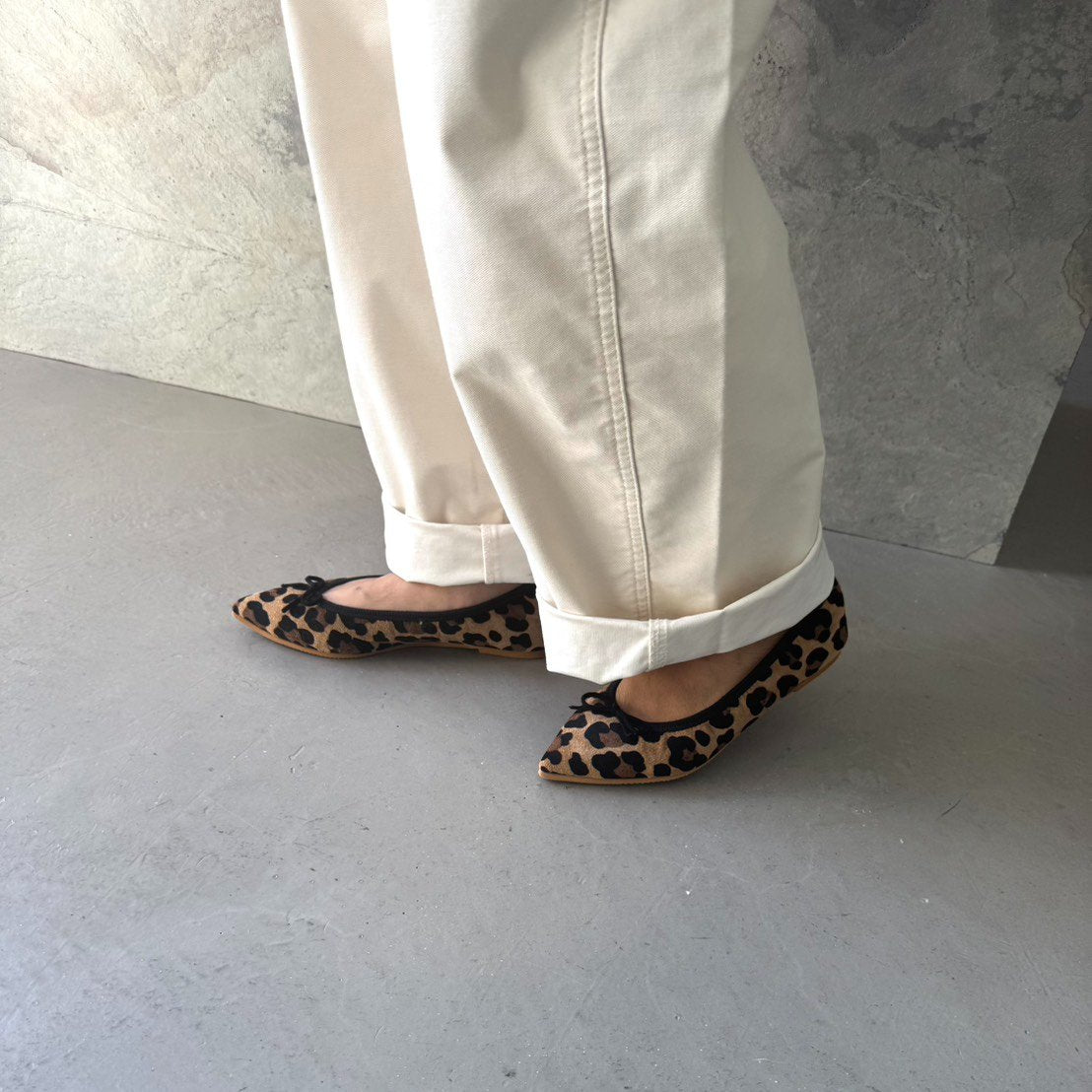 Mathilde -Leopardprint Camel ビッグレオパードプリント キャメル kurun クルン kuruntokyo 入学式 卒業式 クルントウキョウ 疲れない 痛くない madeinjapan 日本製 本革 バレエシューズ フラットシューズ パンプス kurunTOKYO mdmバレエシューズwaterproof レインシューズ 小さいサイズ 大きいサイズ 26cm 21.5cm 26cm 25.5cm 25cm 22cm