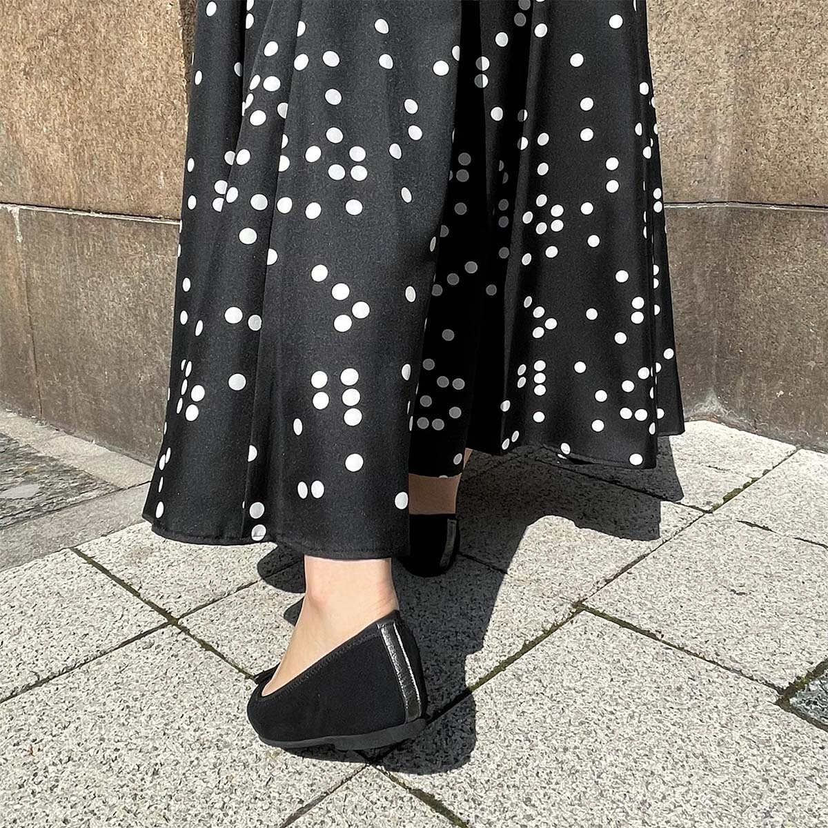 Mathilde -Waterproof Suede Black×Gray ウォータープルーフスエード ブラック×グレー kurun クルン kuruntokyo 入学式 卒業式 クルントウキョウ 疲れない 痛くない madeinjapan 日本製 本革 バレエシューズ フラットシューズ パンプス kurunTOKYO mdmバレエシューズwaterproof レインシューズ 小さいサイズ 大きいサイズ 26cm 21.5cm 26cm 25.5cm 25cm 22cm