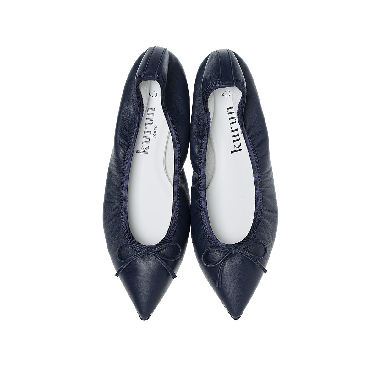 Mathilde -Waterproof smooth navy ウォータープルーフスムース ネイビー kurun クルン kuruntokyo 入学式 卒業式 クルントウキョウ 疲れない 痛くない madeinjapan 日本製 本革 バレエシューズ フラットシューズ パンプス kurunTOKYO mdmバレエシューズwaterproof レインシューズ 小さいサイズ 大きいサイズ 26cm 21.5cm 26cm 25.5cm 25cm 22cm