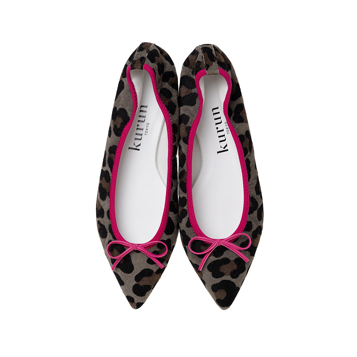 Mathilde -Leopardprint Grayishkhaki×pink レオパードプリント グレイッシュカーキ×ピンク(STORYコラボ) kurun クルン kuruntokyo 入学式 卒業式 クルントウキョウ 疲れない 痛くない madeinjapan 日本製 本革 バレエシューズ フラットシューズ パンプス kurunTOKYO mdmバレエシューズwaterproof レインシューズ 小さいサイズ 大きいサイズ 26cm 21.5cm 26cm 25.5cm 25cm 22cm