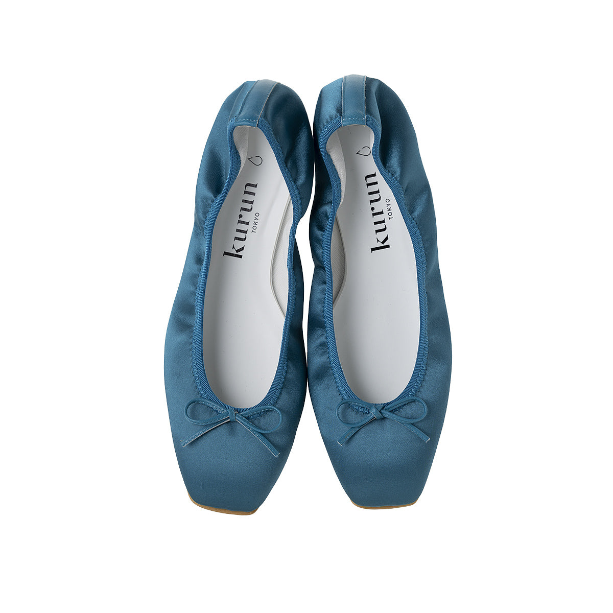Giselle -Waterproof satin Teal green ウォータープルーフサテン ティールグリーン kurun クルン kuruntokyo 入学式 卒業式 クルントウキョウ 疲れない 痛くない madeinjapan 日本製 本革 バレエシューズ フラットシューズ  パンプス kurunTOKYO mdmバレエシューズwaterproof レインシューズ 小さいサイズ 大きいサイズ 26cm 21.5cm 26cm 25.5cm 25cm 22cm