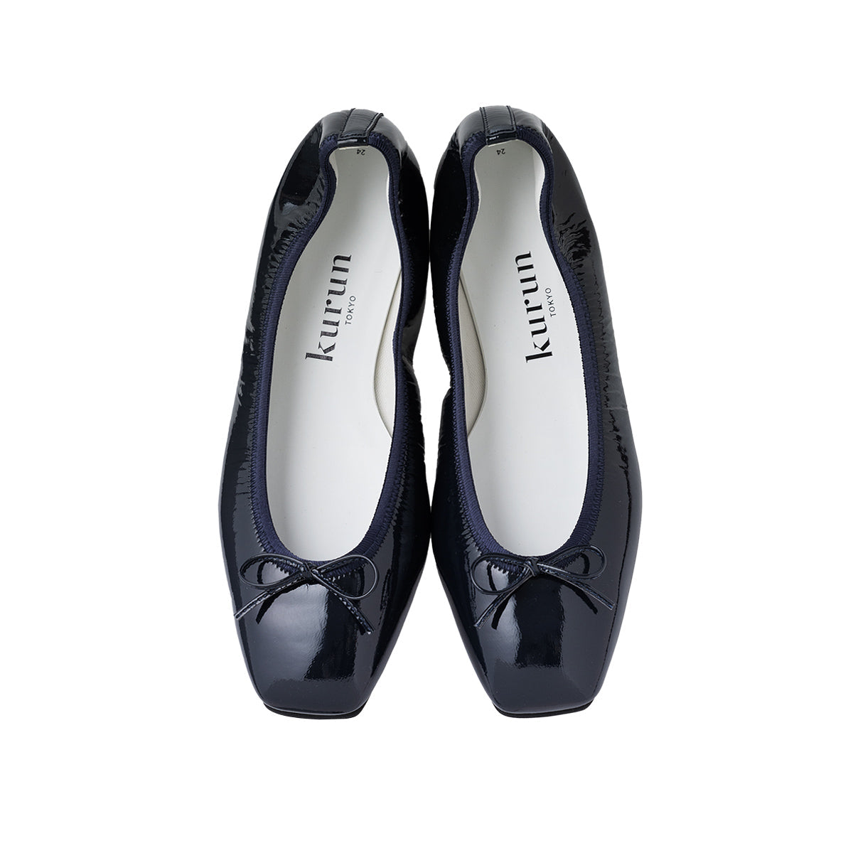 Giselle -Enamel Navy エナメル ネイビー kurun クルン kuruntokyo 入学式 卒業式 クルントウキョウ 疲れない 痛くない madeinjapan 日本製 本革 バレエシューズ フラットシューズ パンプス kurunTOKYO mdmバレエシューズwaterproof レインシューズ 小さいサイズ 大きいサイズ 26cm 21.5cm 26cm 25.5cm 25cm 22cm