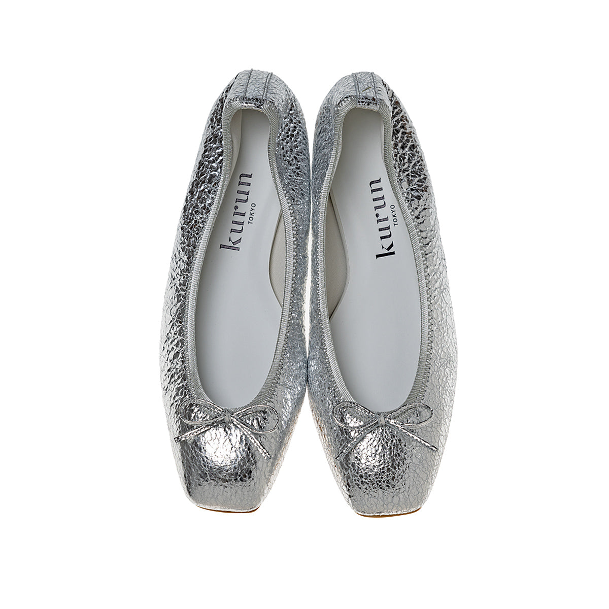 Giselle -Crack mirror Silver クラックミラー シルバー kurun クルン kuruntokyo 入学式 卒業式 クルントウキョウ 疲れない 痛くない madeinjapan 日本製 本革 バレエシューズ フラットシューズ パンプス kurunTOKYO mdmバレエシューズwaterproof レインシューズ 小さいサイズ 大きいサイズ 26cm 21.5cm 26cm 25.5cm 25cm 22cm