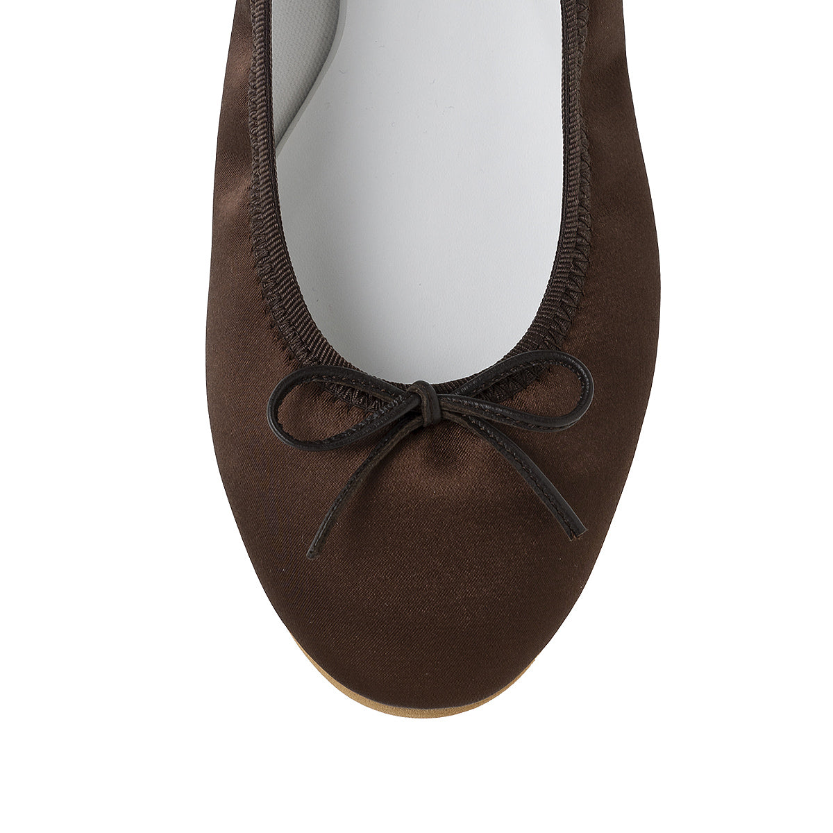 Pauline -Waterproof satin Chocolate ウォータープルーフサテン チョコレート kurun クルン kuruntokyo 入学式 卒業式 クルントウキョウ 疲れない 痛くない madeinjapan 日本製 本革 バレエシューズ フラットシューズ  パンプス kurunTOKYO mdmバレエシューズwaterproof レインシューズ 小さいサイズ 大きいサイズ 26cm 21.5cm 26cm 25.5cm 25cm 22cm