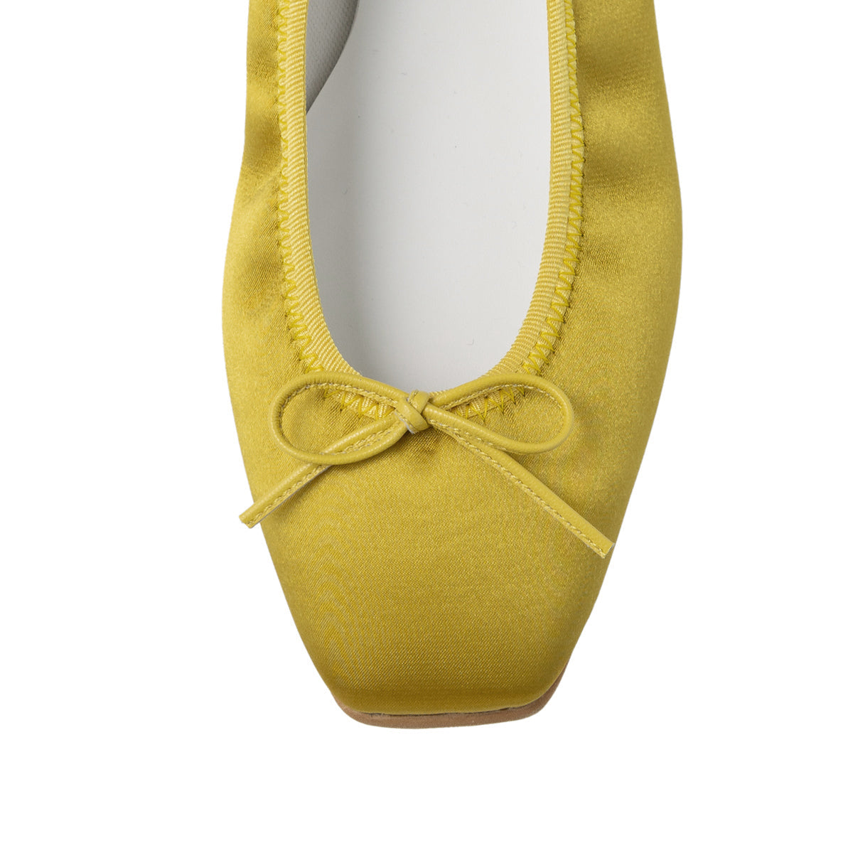Giselle -Waterproof Satin Yellow ウォータープルーフサテン イエロー kurun クルン kuruntokyo 入学式 卒業式 クルントウキョウ 疲れない 痛くない madeinjapan 日本製 本革 バレエシューズ フラットシューズ  パンプス kurunTOKYO mdmバレエシューズwaterproof レインシューズ 小さいサイズ 大きいサイズ 26cm 21.5cm 26cm 25.5cm 25cm 22cm