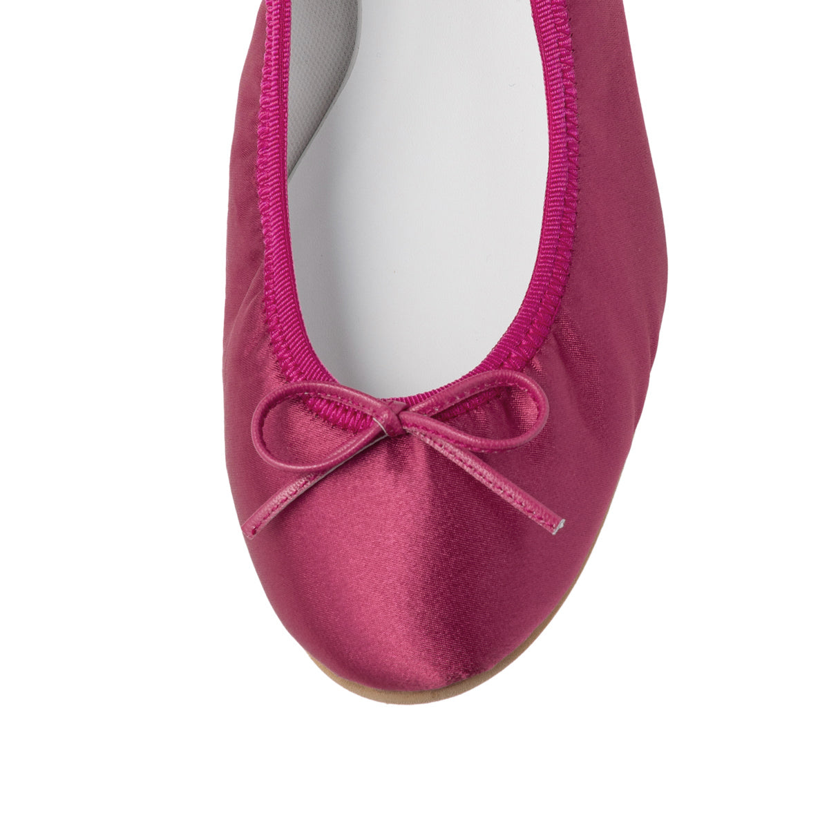 Pauline -Waterproof Satin Fuchsiapink ウォータープルーフサテン フューシャピンク kurun クルン kuruntokyo 入学式 卒業式 クルントウキョウ 疲れない 痛くない madeinjapan 日本製 本革 バレエシューズ フラットシューズ  パンプス kurunTOKYO mdmバレエシューズwaterproof レインシューズ 小さいサイズ 大きいサイズ 26cm 21.5cm 26cm 25.5cm 25cm 22cm