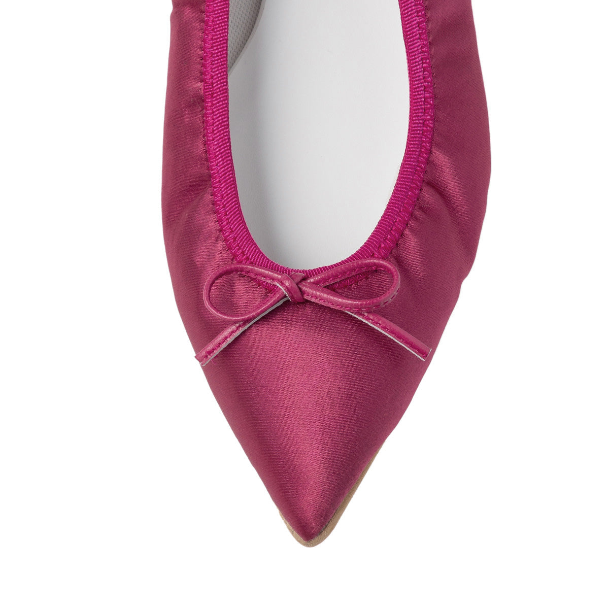 Mathilde -Waterproof Satin Fuchsiapink ウォータープルーフサテン フューシャピンク kurun クルン kuruntokyo 入学式 卒業式 クルントウキョウ 疲れない 痛くない madeinjapan 日本製 本革 バレエシューズ フラットシューズ  パンプス kurunTOKYO mdmバレエシューズwaterproof レインシューズ 小さいサイズ 大きいサイズ 26cm 21.5cm 26cm 25.5cm 25cm 22cm