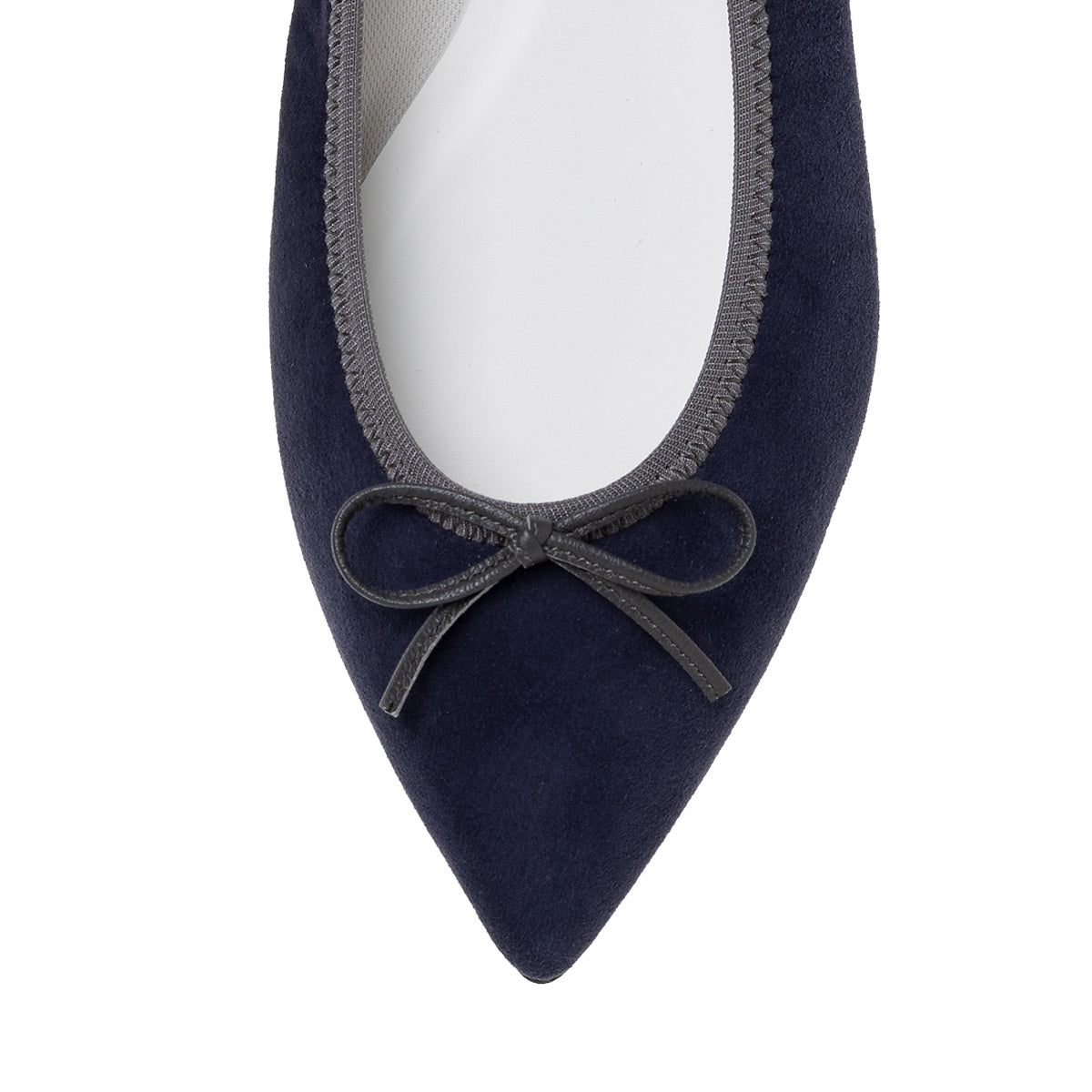 Mathilde -Waterproof Suede Navy×gray ウォータープルーフスエード ネイビー×グレー(STORYコラボ) kurun クルン kuruntokyo 入学式 卒業式 クルントウキョウ 疲れない 痛くない madeinjapan 日本製 本革 バレエシューズ フラットシューズ パンプス kurunTOKYO mdmバレエシューズwaterproof レインシューズ 小さいサイズ 大きいサイズ 26cm 21.5cm 26cm 25.5cm 25cm 22cm