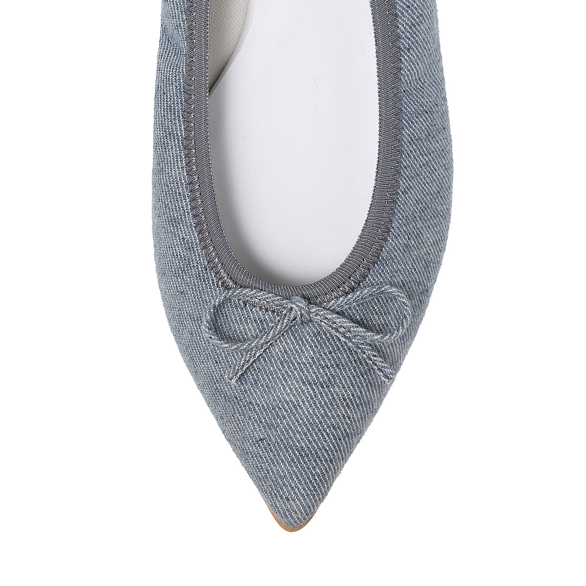 Mathilde -Waterproof Denim Stone gray ウォータープルーフデニム ストーングレー kurun クルン kuruntokyo 入学式 卒業式 クルントウキョウ 疲れない 痛くない madeinjapan 日本製 本革 バレエシューズ フラットシューズ  パンプス kurunTOKYO mdmバレエシューズwaterproof レインシューズ 小さいサイズ 大きいサイズ 26cm 21.5cm 26cm 25.5cm 25cm 22cm