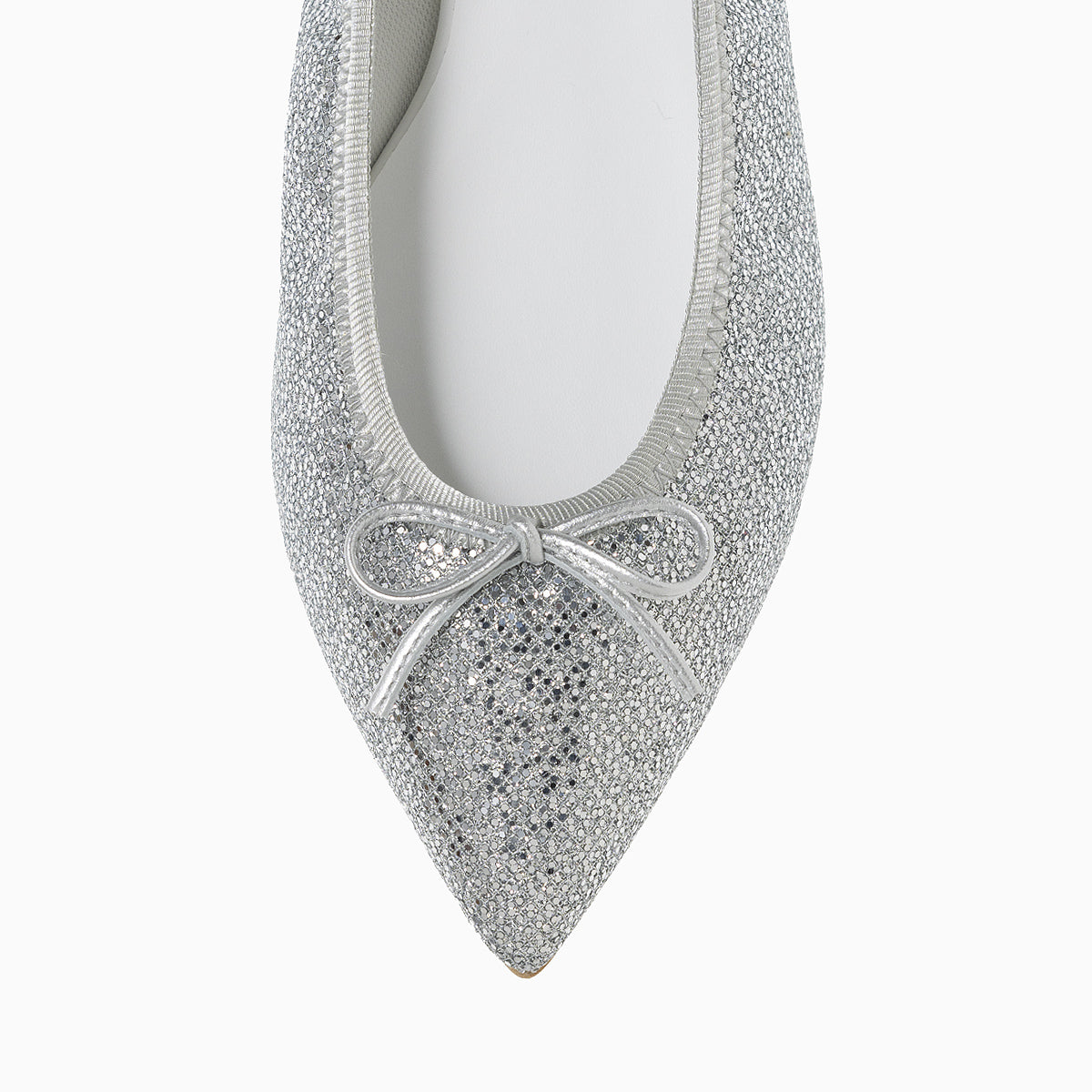 Mathilde -Lace glitter Silver レースグリッター シルバー kurun クルン kuruntokyo 入学式 卒業式 クルントウキョウ 疲れない 痛くない madeinjapan 日本製 本革 バレエシューズ フラットシューズ パンプス kurunTOKYO mdmバレエシューズwaterproof レインシューズ 小さいサイズ 大きいサイズ 26cm 21.5cm 26cm 25.5cm 25cm 22cm