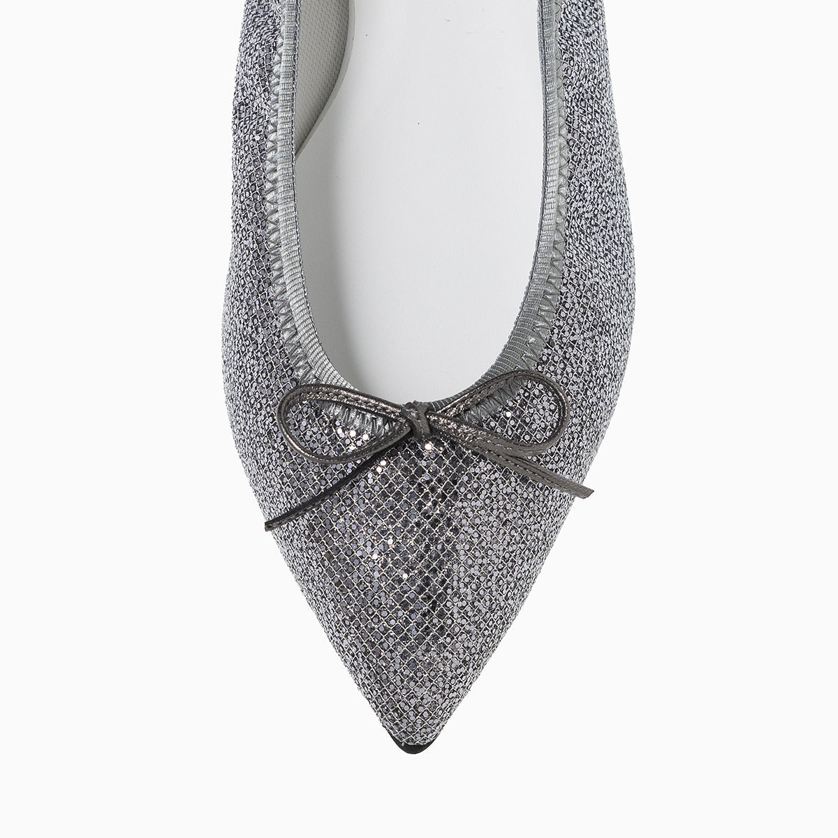 Mathilde -Lace glitter Dark gray レースグリッター ダークグレー kurun クルン kuruntokyo 入学式 卒業式 クルントウキョウ 疲れない 痛くない madeinjapan 日本製 本革 バレエシューズ フラットシューズ パンプス kurunTOKYO mdmバレエシューズwaterproof レインシューズ 小さいサイズ 大きいサイズ 26cm 21.5cm 26cm 25.5cm 25cm 22cm